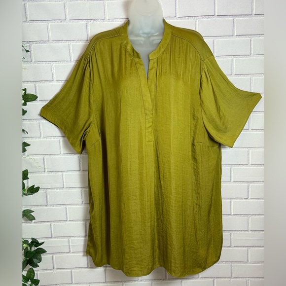 RACHEL Rachel Roy women green olive Casual blouse/ size 3XL - Picture 2 of 7